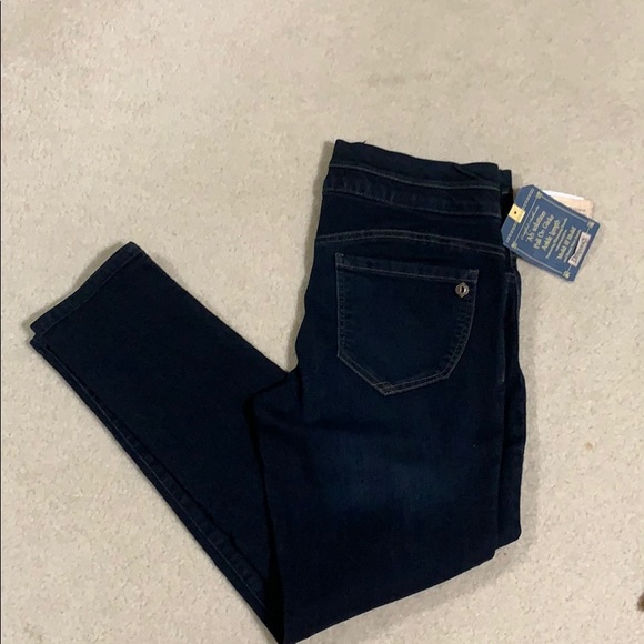 flat front pull on jeans